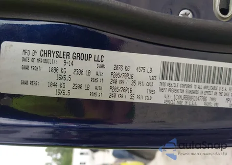 2015 Jeep Patriot Sport from USA, damaged, VIN 1C4NJRBB8FD147786